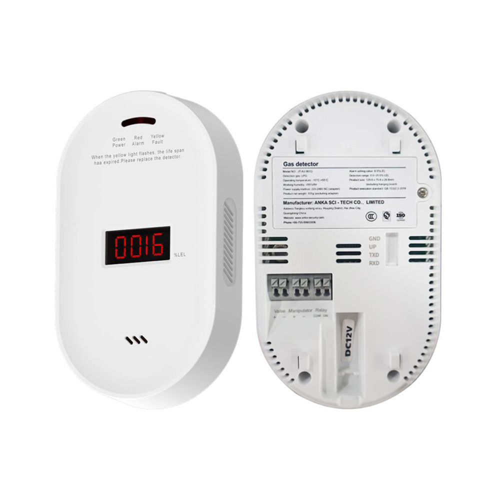 MAURER Detector de Gas Doméstico para GLP, Butano, Propano y GNC/Gas Natural | Alarma Acústica de 70-115 dB con Sensor de 5 Años | Alerta de Fuga con Alimentación a Enchufe 220V (Normativa EN50194-1)