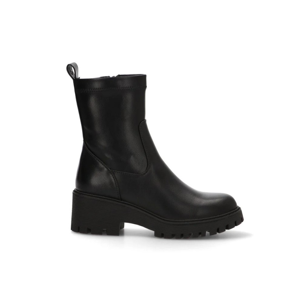 Botines Planos Zapp 11048 Mujer Negro