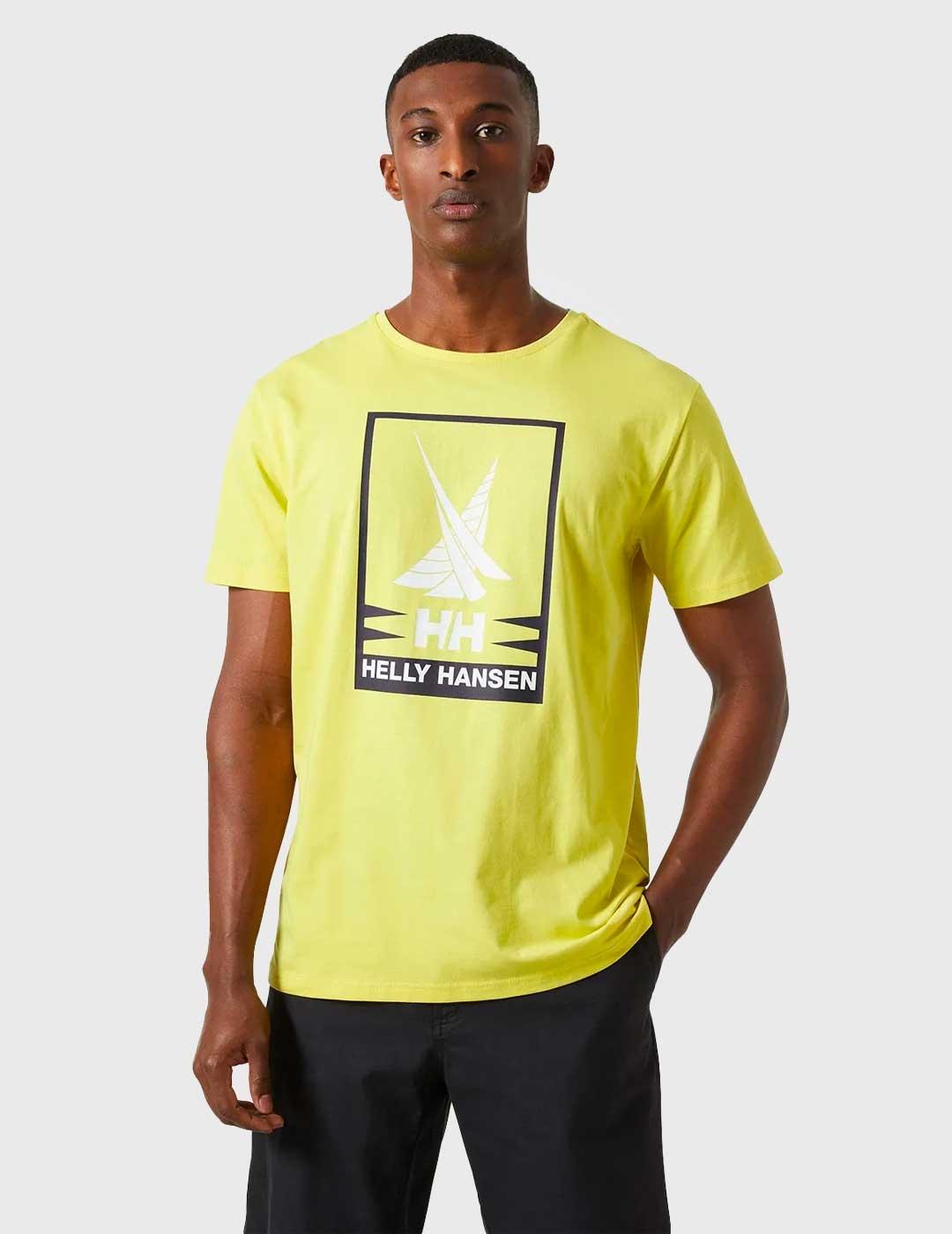 Camiseta Helly Hansen Shoreline amarilla para hombre
