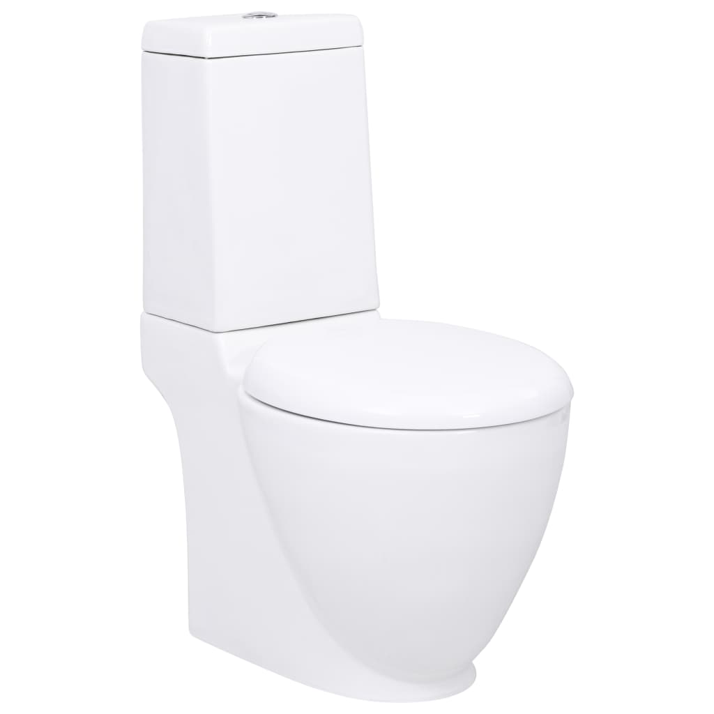 vidaXL Inodoro de Suelo con Cisterna de Cerámica Váter WC Retrete Baño Color Blanco,  Negro, y mas