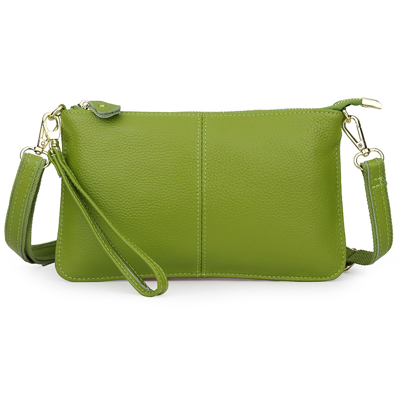 Bolsos cruzados pequeños de cuero genuino para mujer, mini bolsos de hombro, carteras
