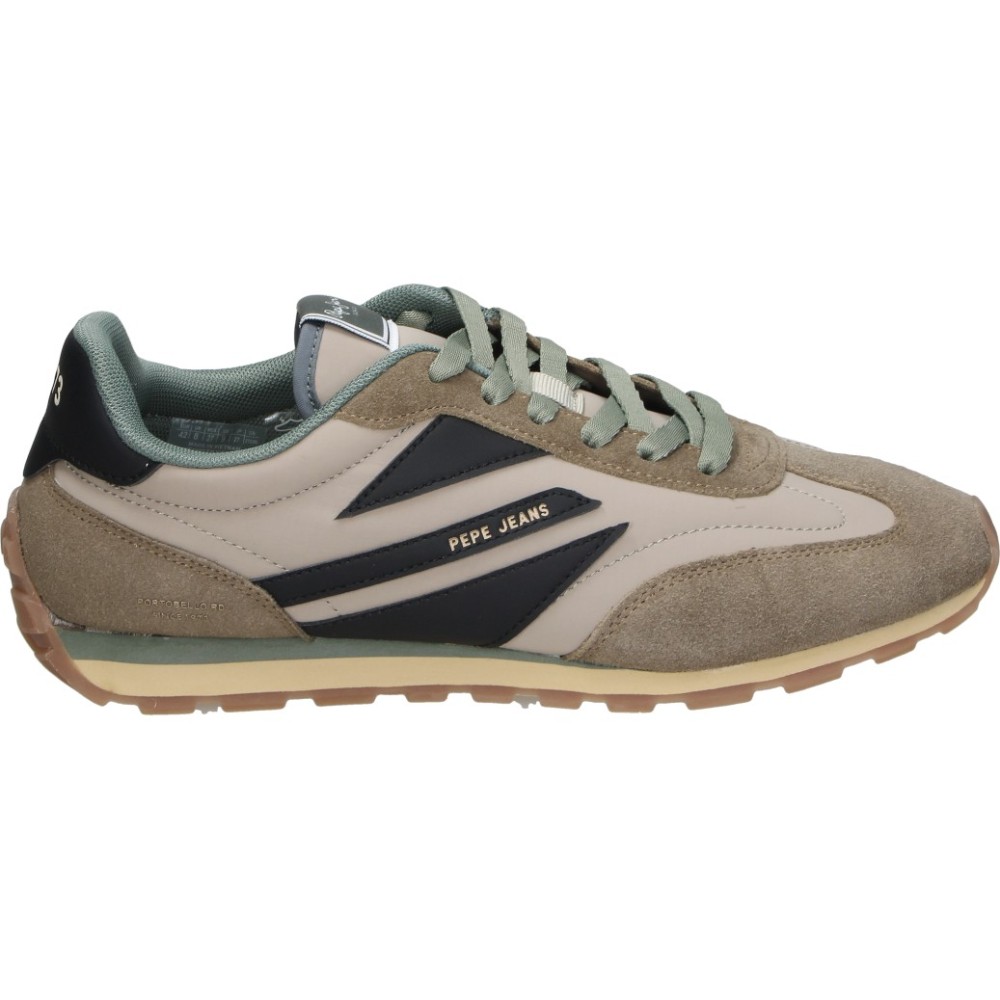 PEPE JEANS | Zapatillas Pepe Jeans para Hombre – Deportivas en Color Marrón con Detalles – Sneakers con Cordones – Estilosas – Moda – Cómodas y Combinables – Modelo PMS400052-860