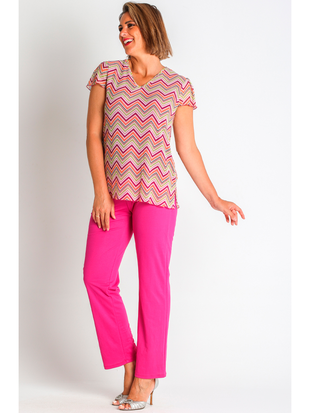 368164L CAMISETA TUL ESTAMPADO MISSONI PES. RECICLADO