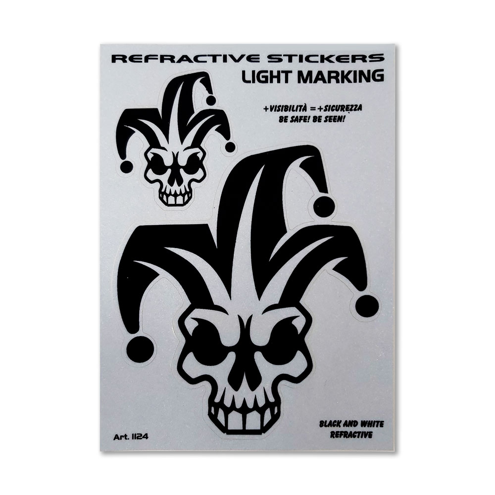 Pegatinas Reflectantes Joker Skull 9x13 cm