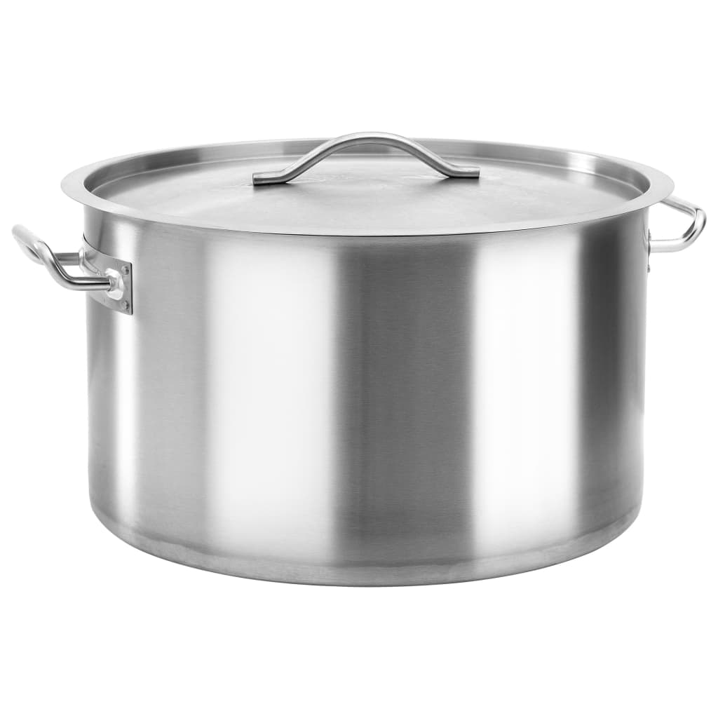 vidaXL Olla de Acero Inoxidable Marmita Cazuela con Tapa Cocina Dimensiones 36 x 24 cm (24 L), 32 x 32 cm (26 L), 36 x 36 cm (35 L) y mas
