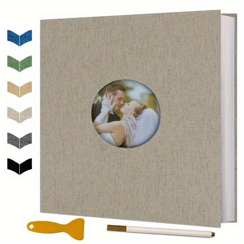 TK Álbum De Fotos Autoadhesivo De Lienzo Magnético Para 4x6 5x7 8x10 DIY Con 40 Páginas Regalo De Boda Familiar Con Pluma De Metal