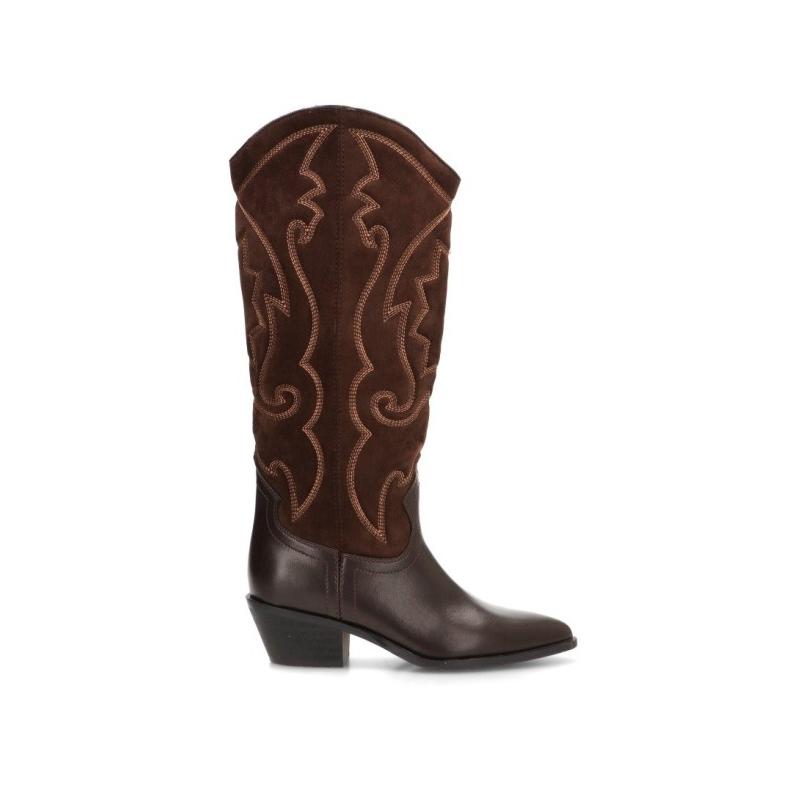 Bota Campero Yulia - Mujer - Tacón Medio - Modelo M6751 - Color Café