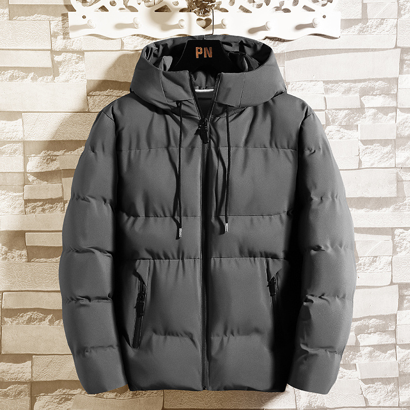 TK Chaqueta De Algodón Grueso Para Hombre Con Capucha Estilo Casual Impermeable Y Cálida Para Otoño E Invierno Tallas Grandes Sólido