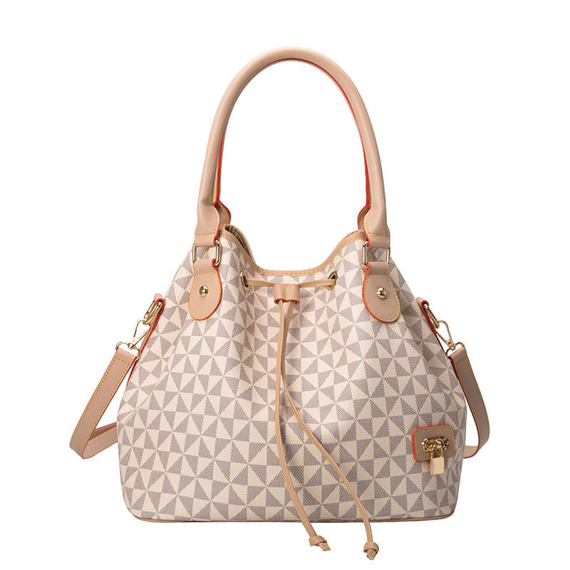 Bolso de cubo para mujer con estilo elegante West Hobo, bolso de hombro con cordón, bolso de mano con diseño de bolsillos