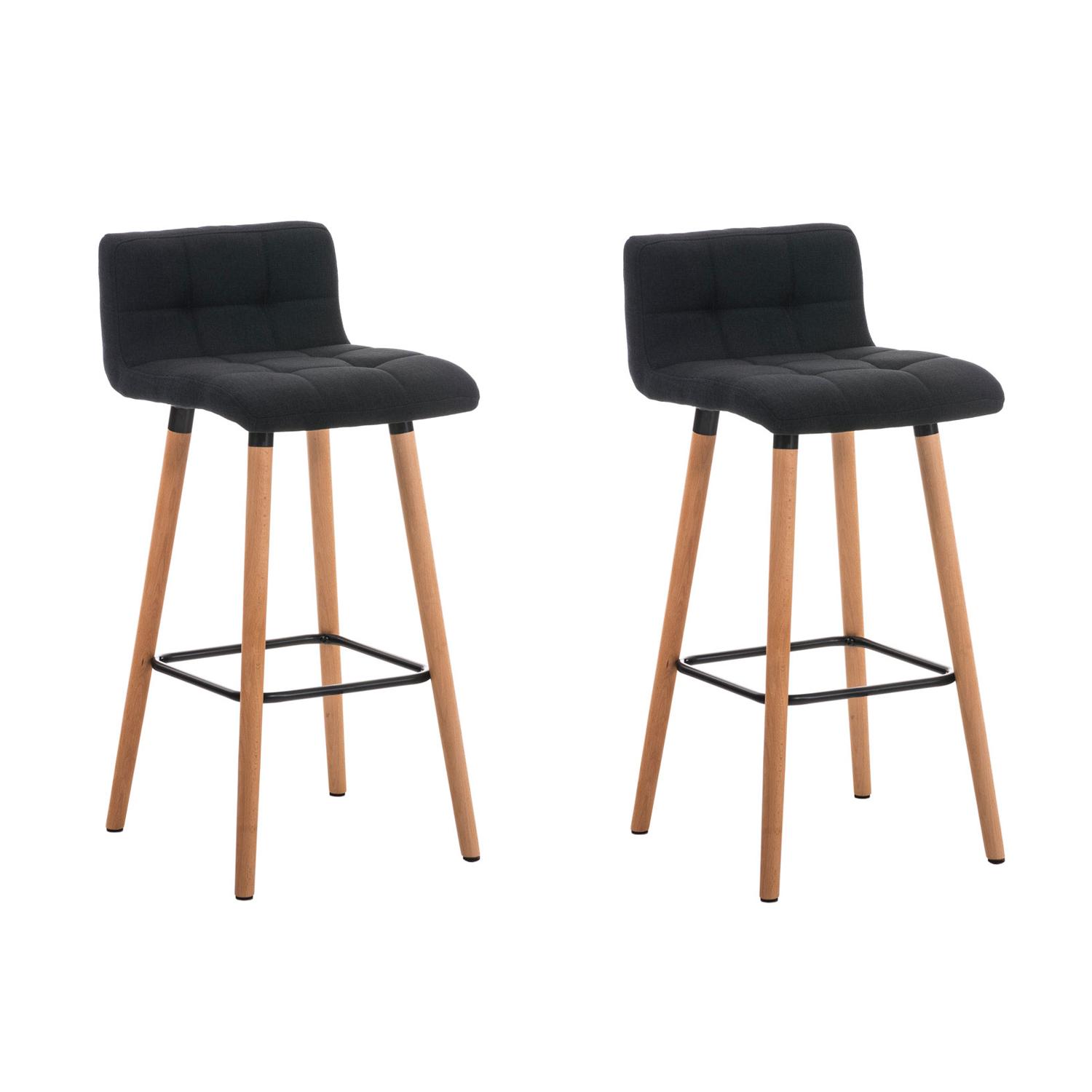 2er Set Barhocker Lincoln Stoff natura
