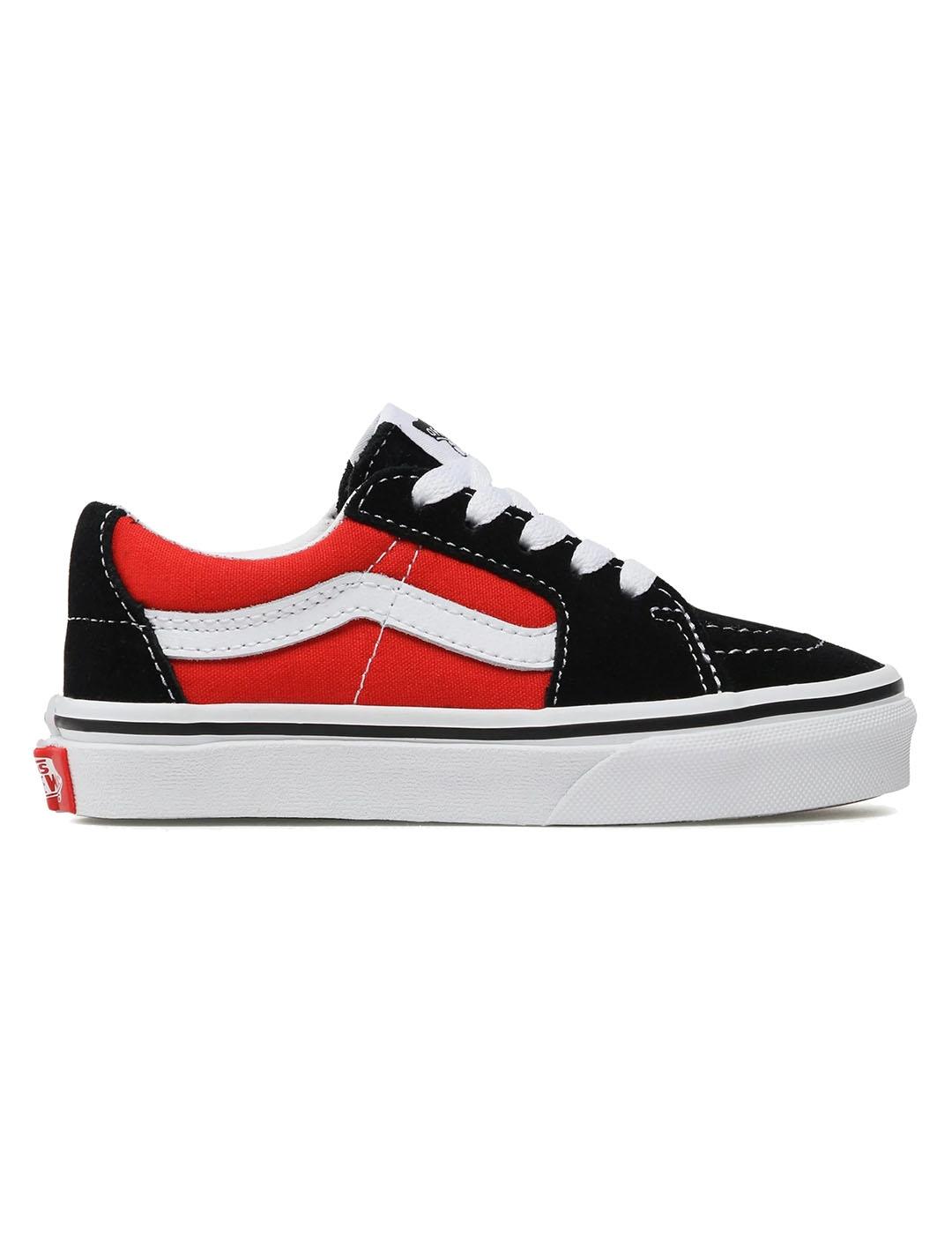 Zapatilla Niñ@ Vans Sk8-Low Negra Roja - Diseño Atractivo y Cómodo