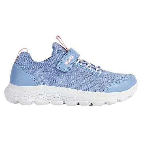 Zapatillas Geox Spherica color azul indigo y coral deportivas Geox respira velcro y elasticos
