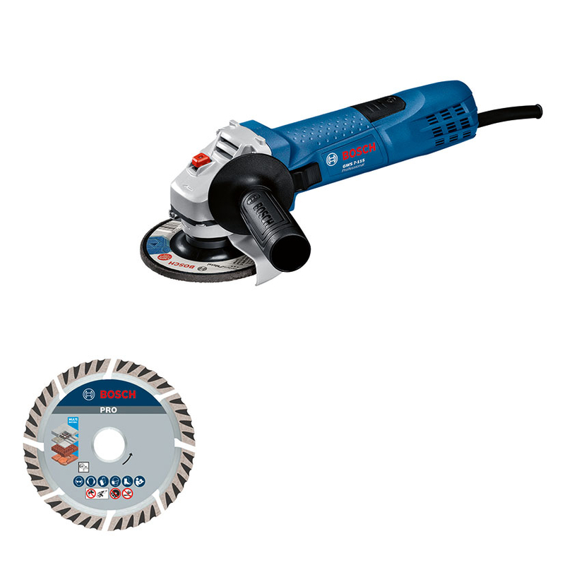 BOSCH 5585X568 - Amoladora profesional con cable GWS7-115 720 W