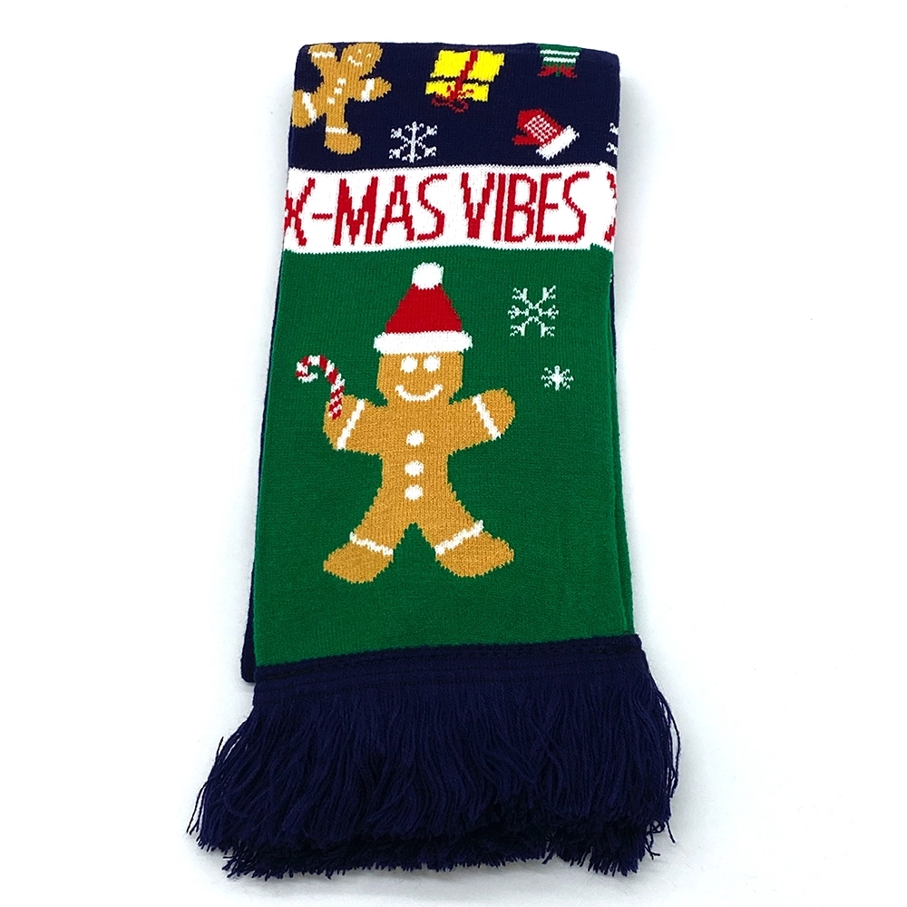 Bufanda de Navidad para Fiestas Navideñas de Nieve en Invierno - Tamaño 140x15cm