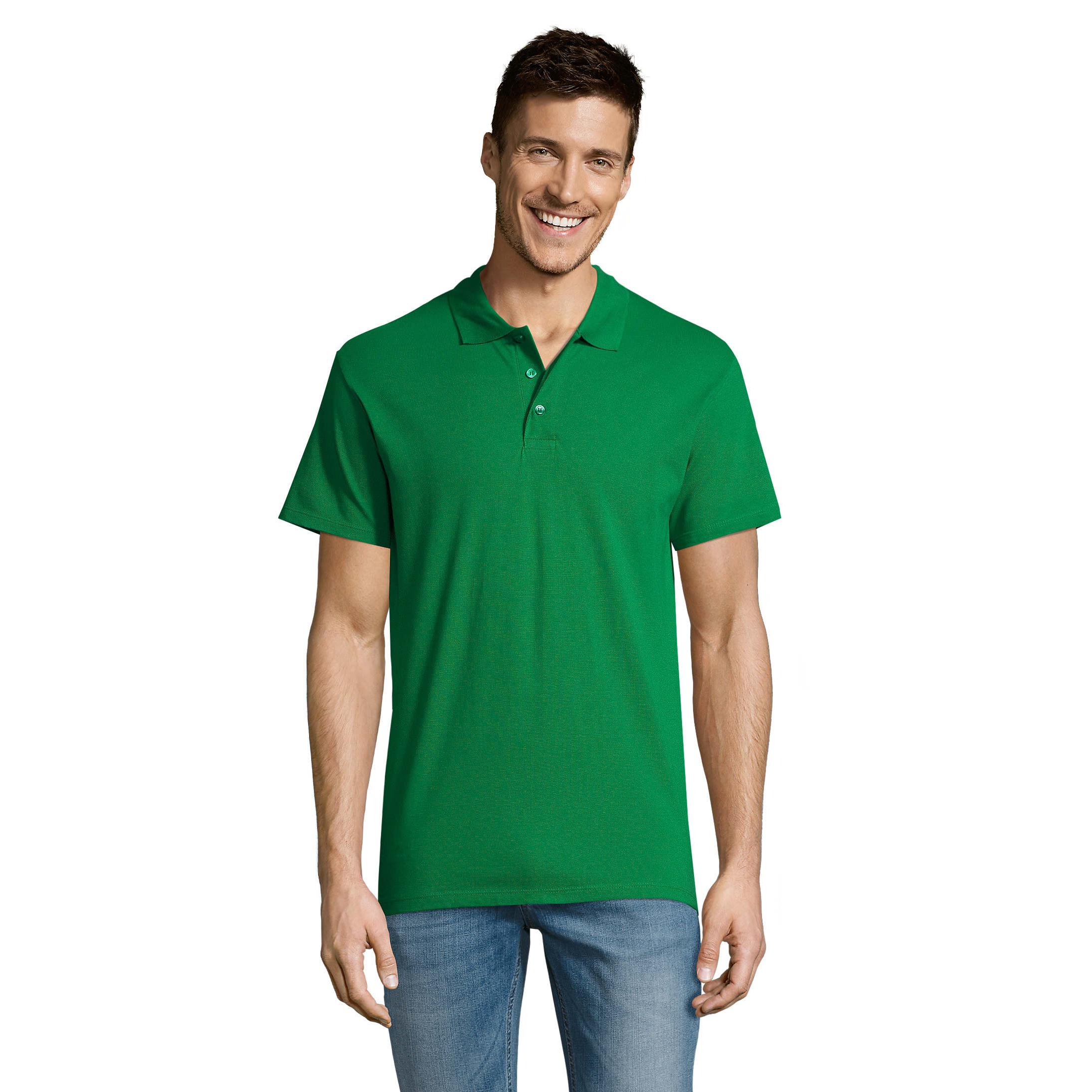 Polo para hombre Marnaula de manga corta con cuello acanalado de 3 botones - Algodón peinado