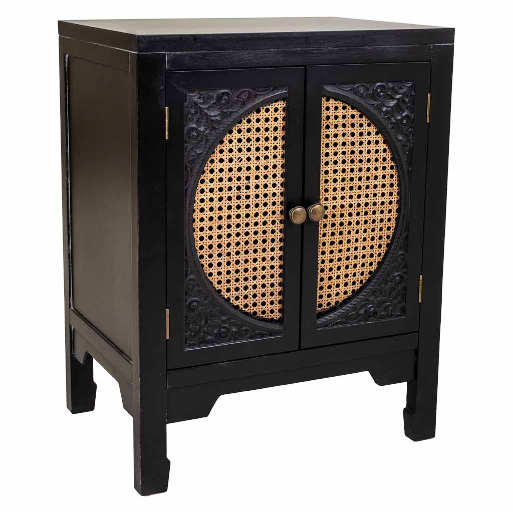 Wonderlust Deco - Mesita de madera 50 x 36 x 65h cm Negro 50x36x65h cm