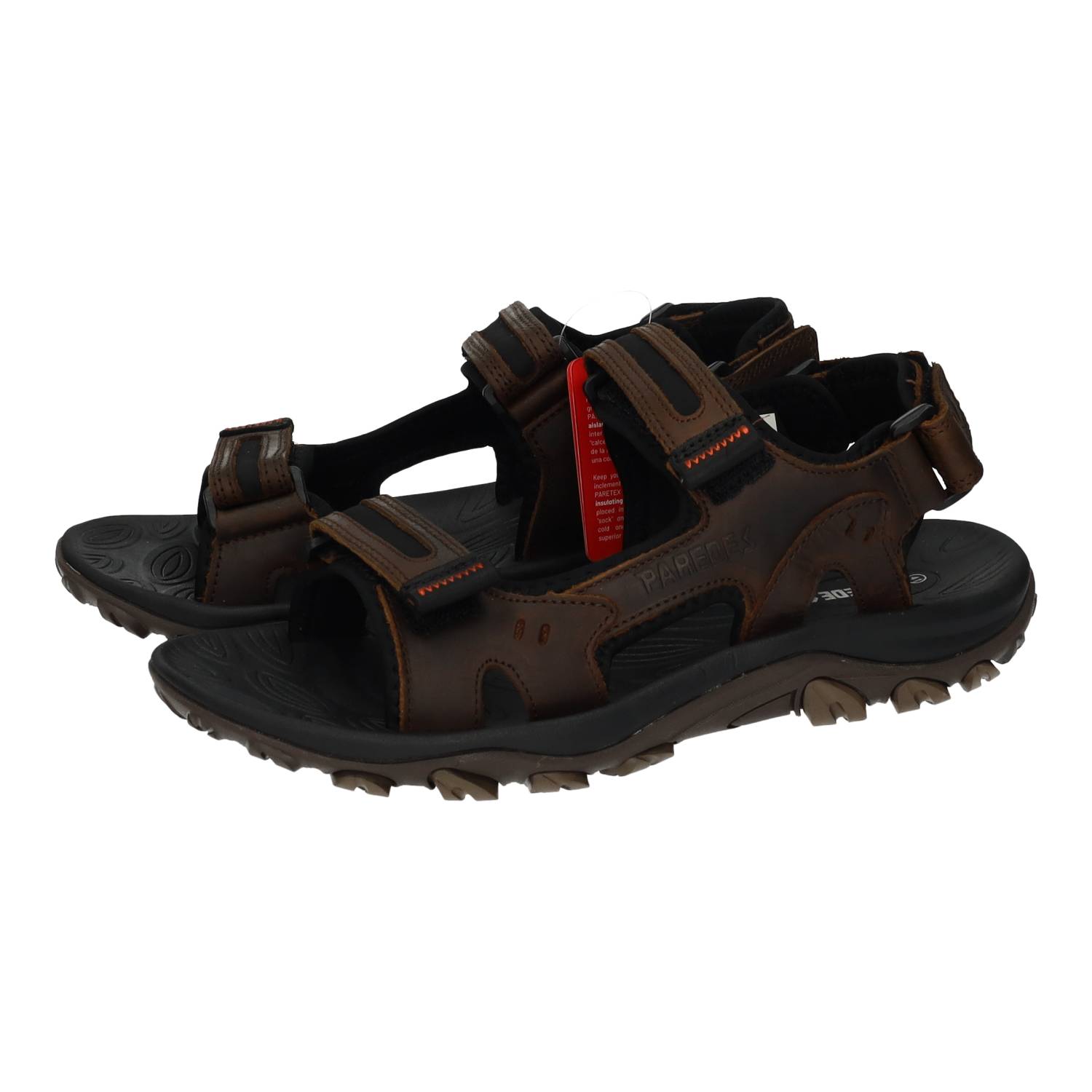Sandalias marca PAREDES para hombre en color marrón. Sandalias de hombre PAREDES Arcos marrones con ajuste triple y suela antideslizante