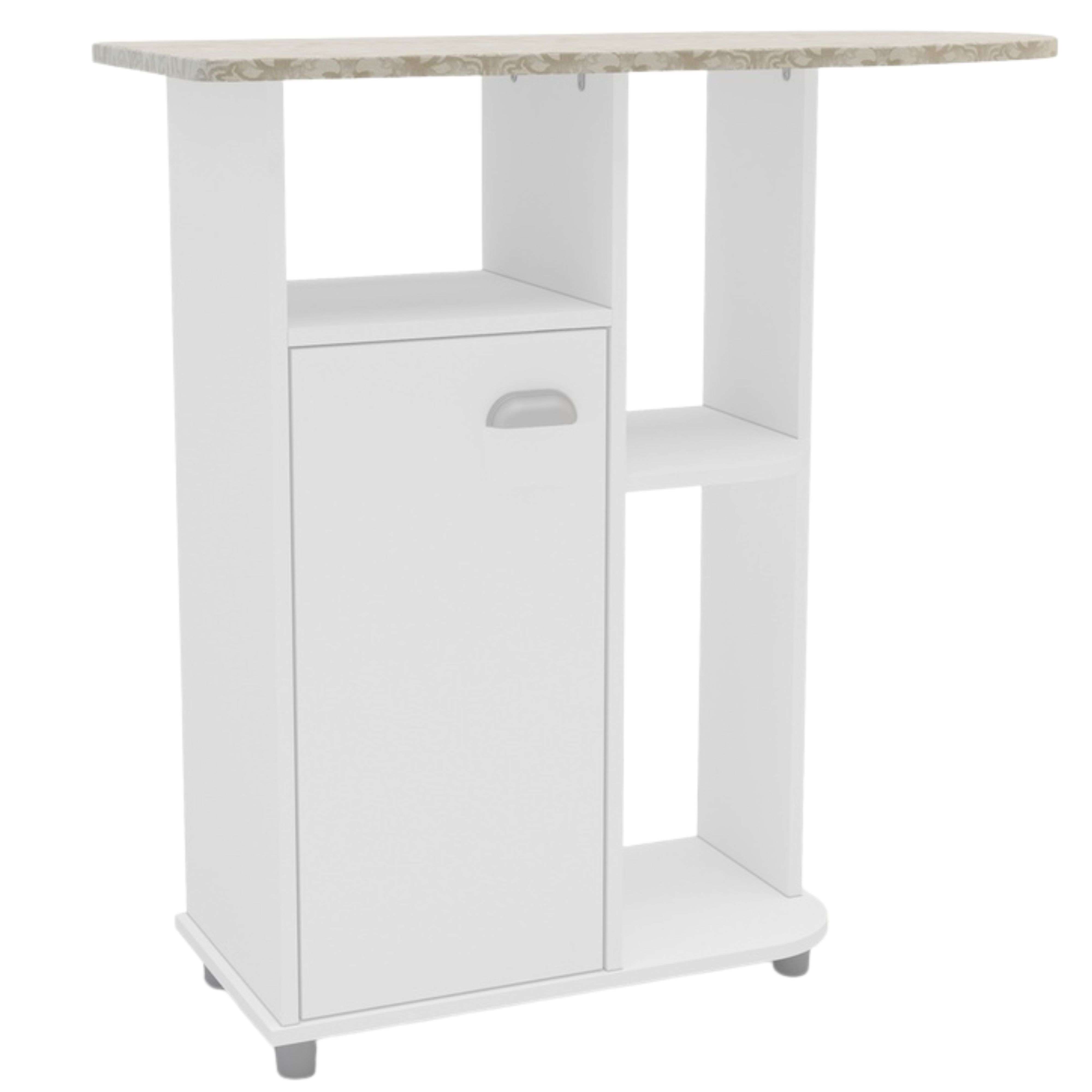 Miroytengo Mueble Auxiliar De Planchado Color Blanco 91x91 cm