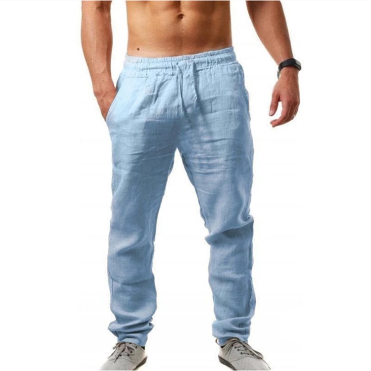 TK Pantalon Lino Hombre Tallas Grandes Casual Verano Elásticos de Color Liso Pantalones Casual de Verano Pantalones Suaves y Cómodos para Hombre con Bolsillos Uso Diario Pants Una variedad de colores y tamaños para elegir.