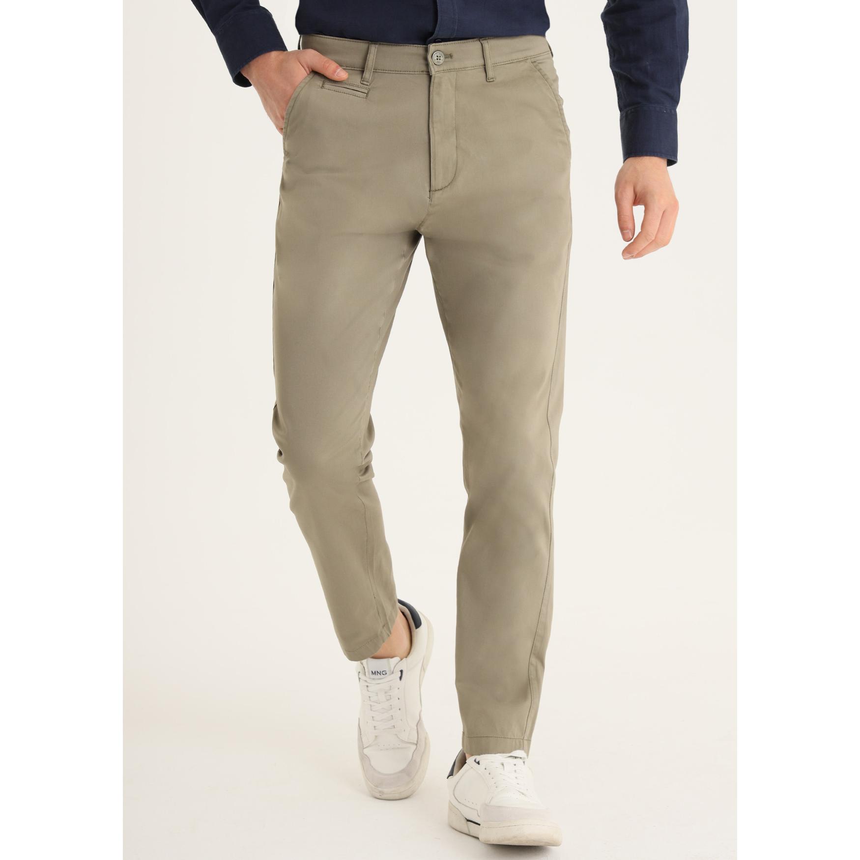 LOIS JEANS - Pantalon chino de saten elastico slim - Tiro medio  - Tallaje en Pulgadas- Tallaje en Pulgadas