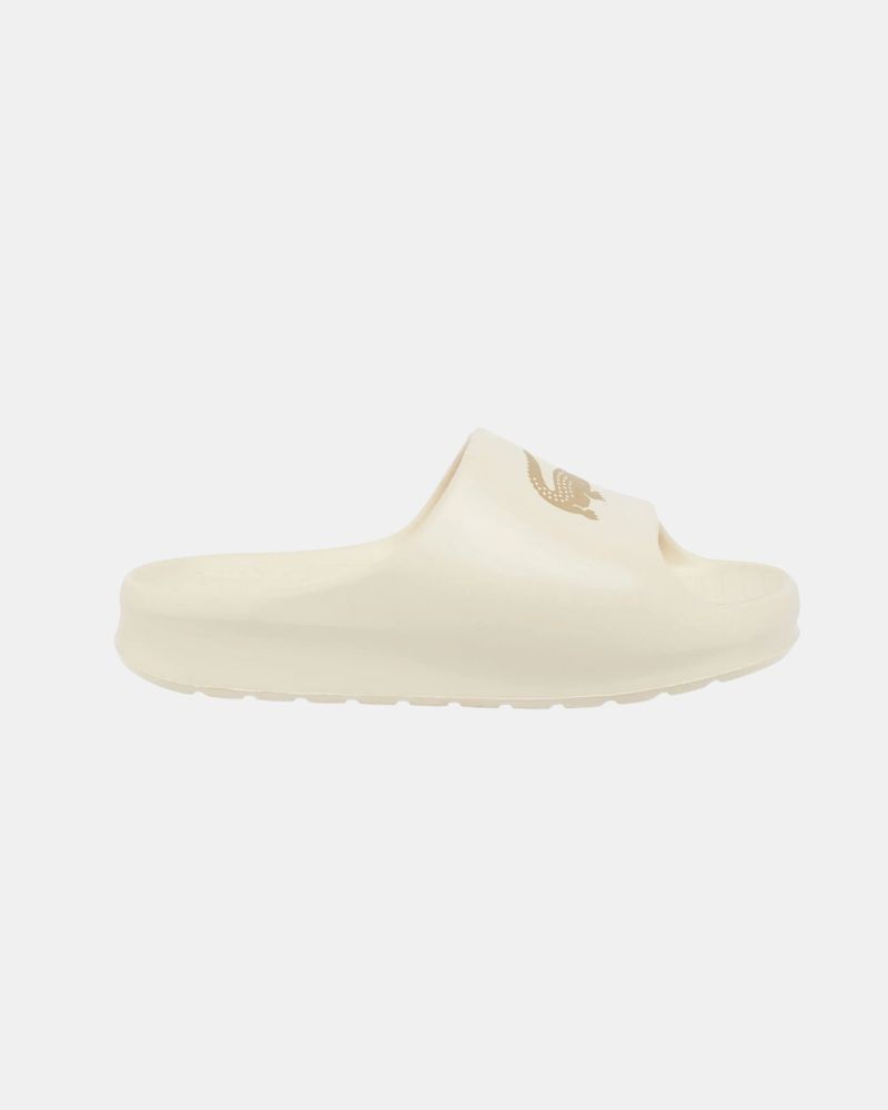 LACOSTE 49CFA0025 SERVE SLIDE Sandalias Chancletas Mujer Beige