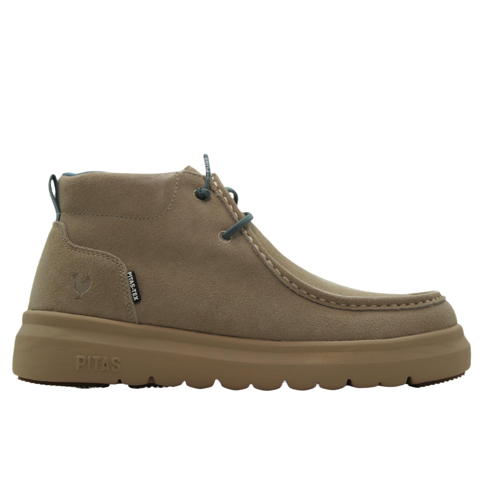 WALK IN PITAS PARIS 57 Botines Wallabee de piel serraje, impermeables, cordones elásticos, suela de goma, para señora