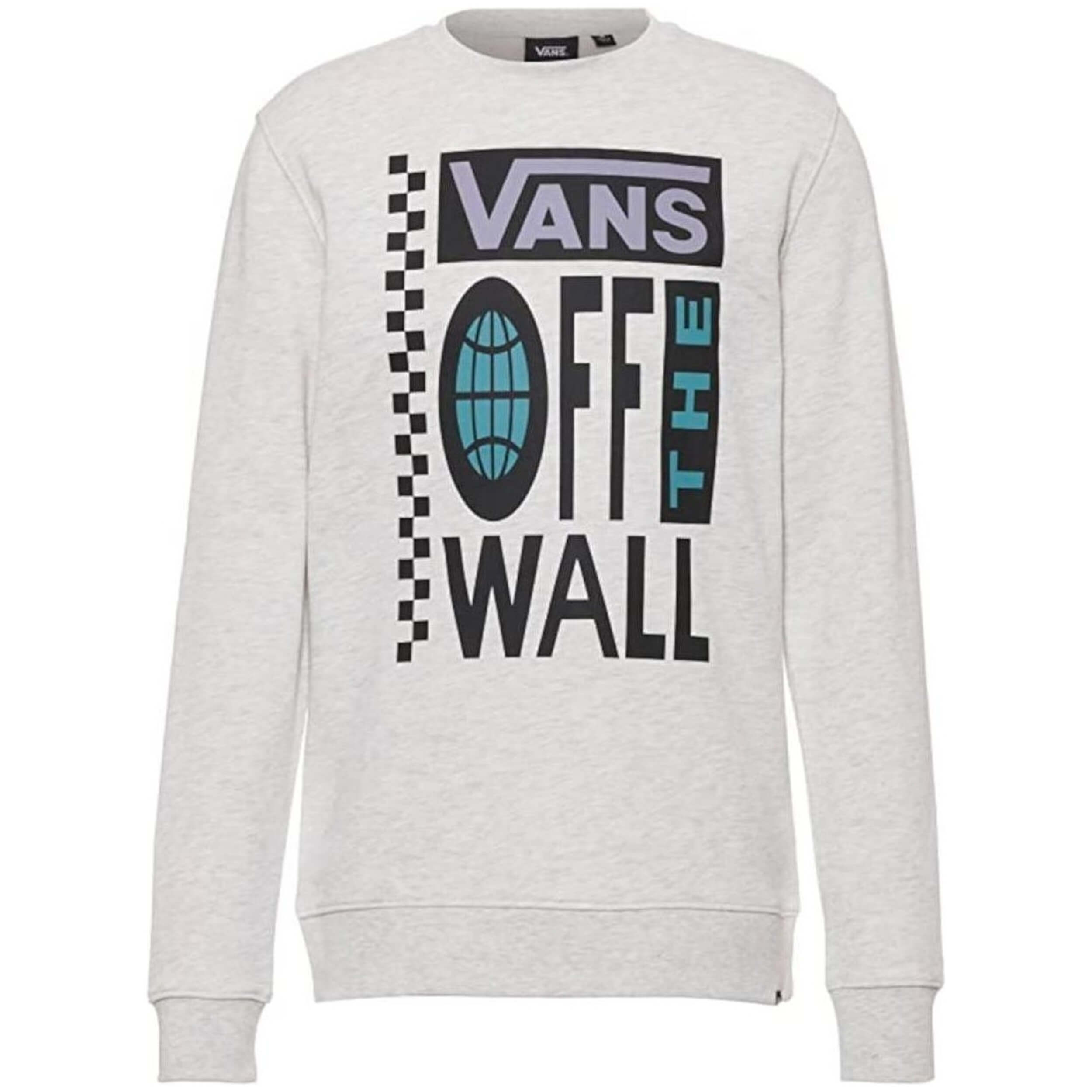 Sudadera Vans modelo Global Stack Crew-B en color Blanco