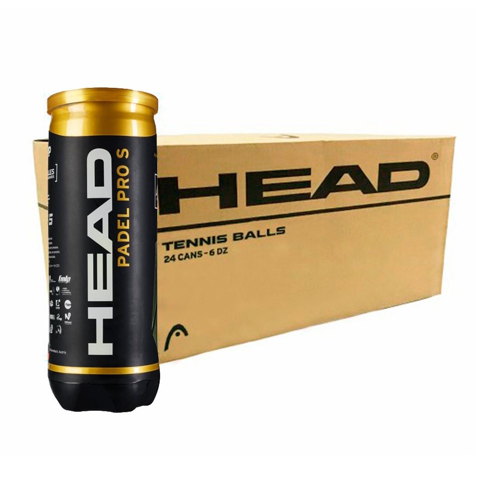cajon de 24 botes de 3 pelotas de padel HEAD PRO S