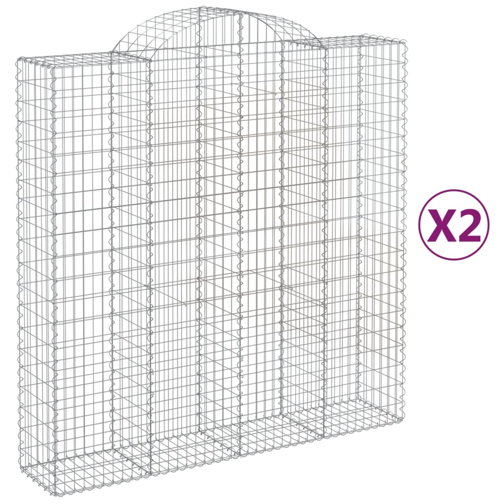 Cestas de Gaviones Vidaxl 2 Uds Hierro Arco 200x30x180/200cm