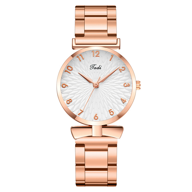 TK Fashion Digital Ribbon Sunflower Ladies Watch Reloj de cuarzo con correa de acero para mujer