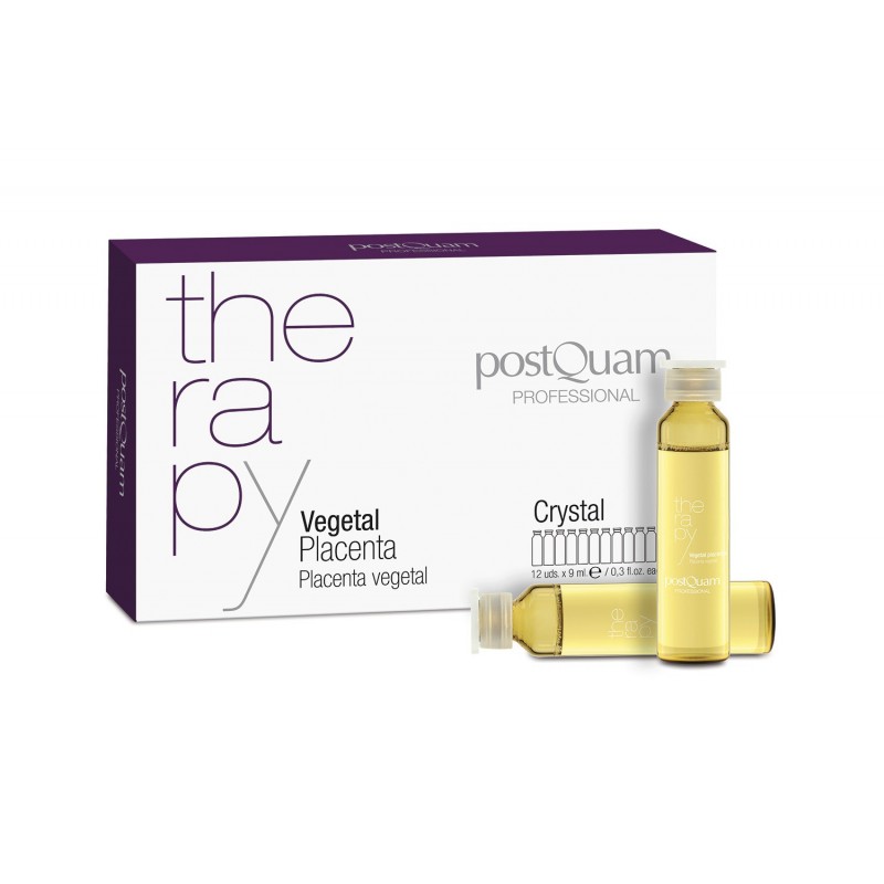 PostQuam - Pack Ampollas Anticaida Therapy - Ampollas Anticaída Cabello Mujer y Hombre con Placenta Vegetal, Extracto de Castaño de Indias y Vitaminas - Estimulan la Circulación Sanguínea en el Cuero Cabelludo - 12 Ampollas x 9 ml