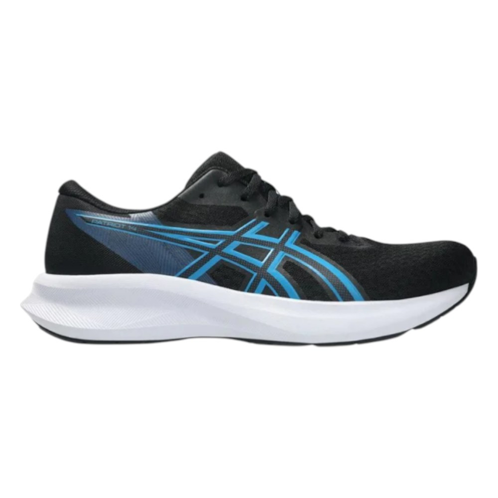 Zapatillas Asics Patriot 14 Negro Azul Aegean 1011C050-005 Hombre Running