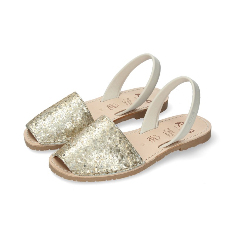 Sandalias planas de Mujer RIA 21224 GOLD MENORQUINA GOLD-POLAR 38997 26V