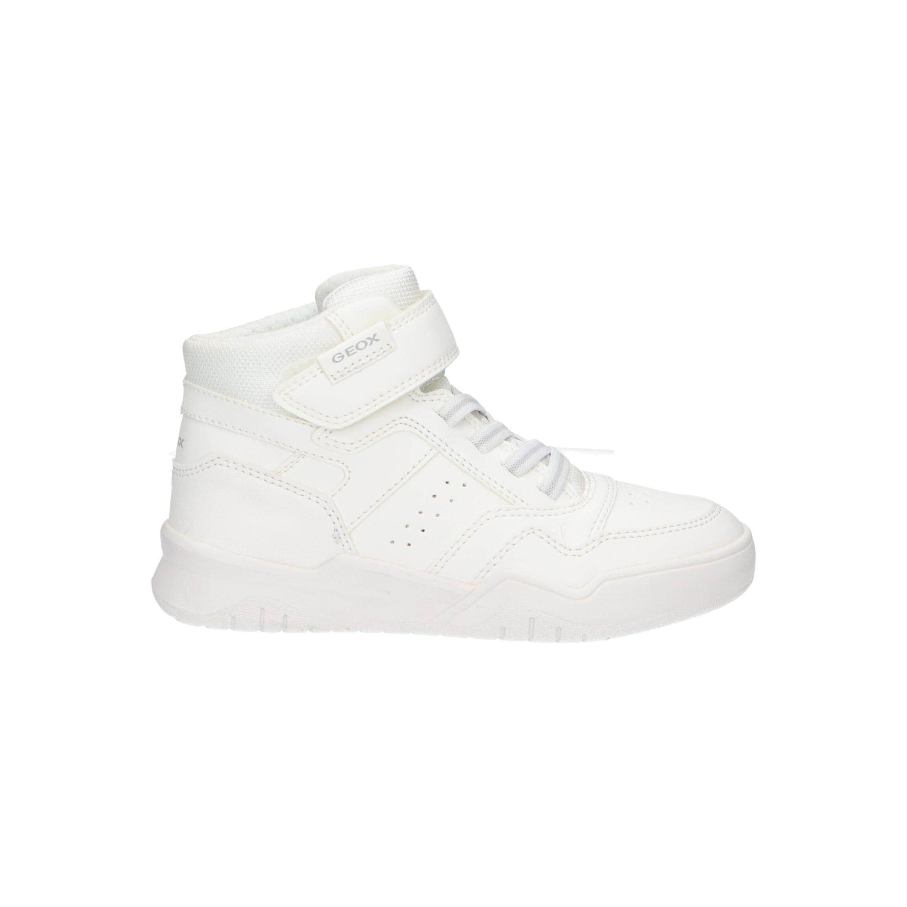 Geox girls' casual sneakers in multicolor, lightweight synthetic leather with textile lining, closed toe, and anti-slip rubber sole, perfect girl sneakers for active play and comfort, ideal for girls.