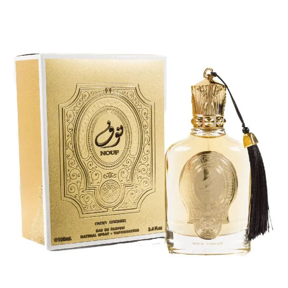 Paris Corner Nouf Eau De Parfum 100 ml Spray - Fragancia Elegante con Notas Cítricas y Florales para Mujer