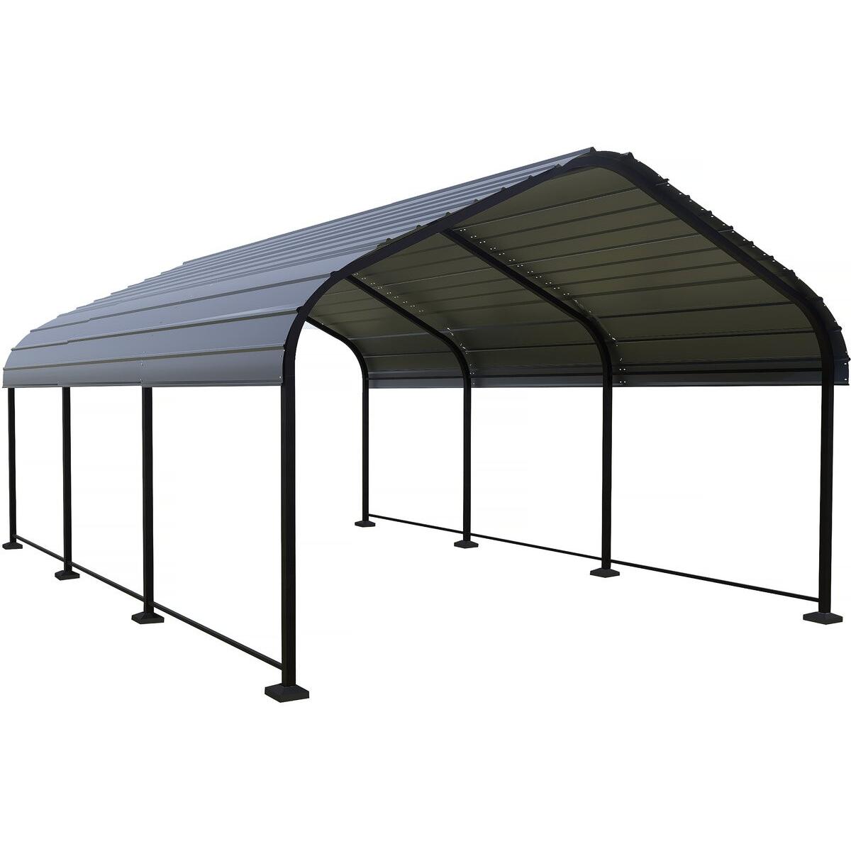 Habitat y Jardin - Cubierta para coche de metal <<Phoenix>> - 13,5 m² - Gris