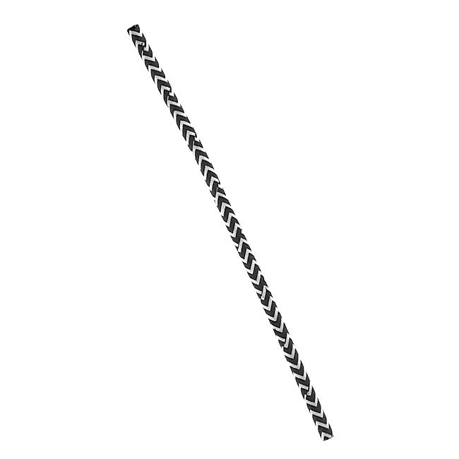 MONOUSO | Pajita Recta de Papel Negro y Blanco Ø6mm 20cm (6000 Uds)