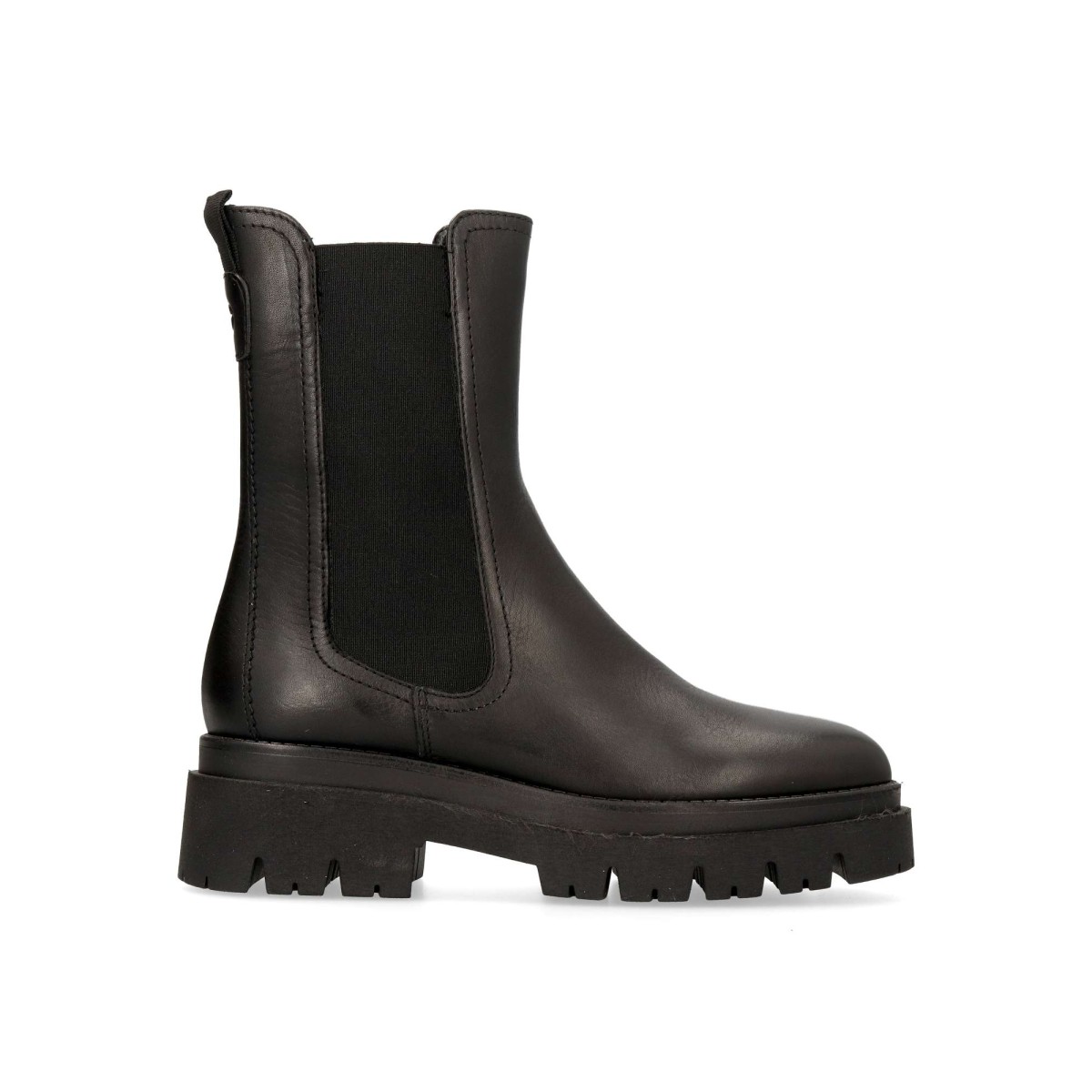 Tamaris - Botines chelsea de piel suave para mujer con elásticos laterales y suela gruesa de goma, altura 5 cm, ideales para otoño y uso urbano