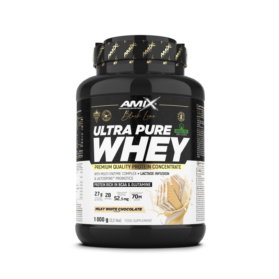 Amix Nutrition Black Line Ultra Pure Whey 1 kg – Proteína Aislada CFM® Alta Pureza, Rápida Absorción y Digestión - Amix