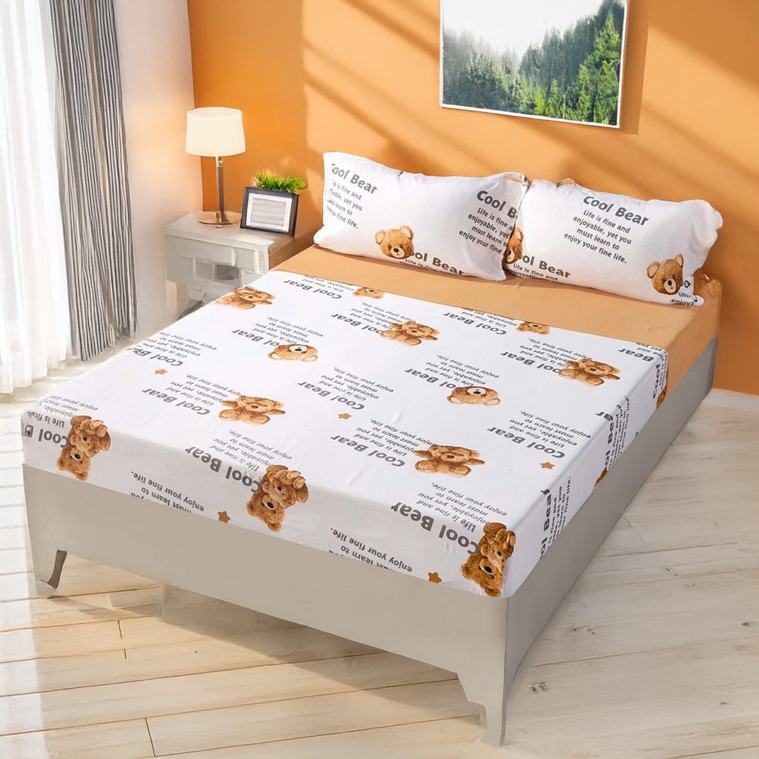 Panda Home - Juego de Sábanas de Microfibra Suave, hasta 5 Piezas: Encimera, Bajera y Fundas de Almohada - Cama 90 (160x260), 135 (210x260), 150 (230x260) y 180 (250x270) cm - Suavidad Duradera, Fácil Cuidado y Antimanchas.