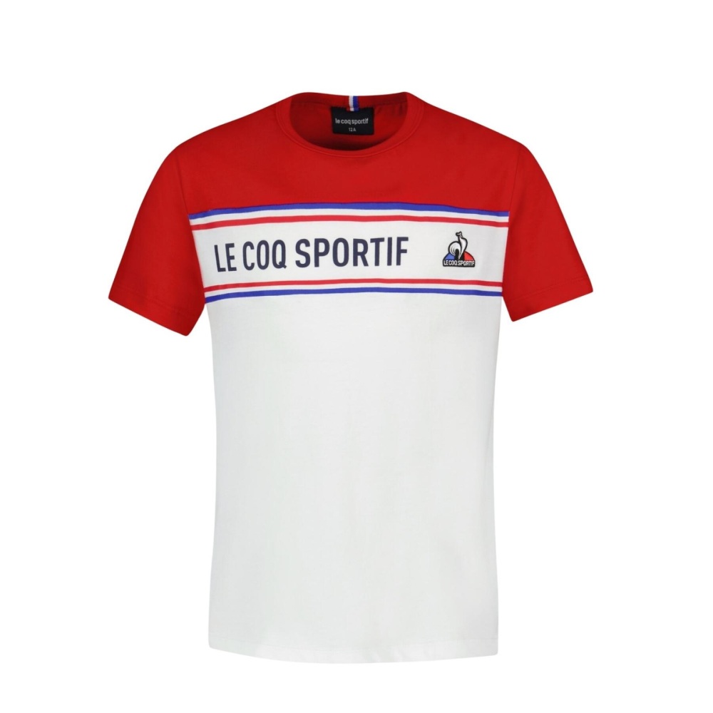 CAMISETA NIÑO LE COQ SPORTIF TRI TEE SS Nº2 BLANCO/ROJO