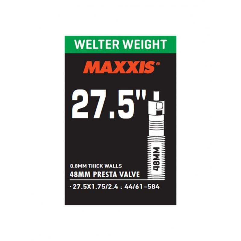 MAXXIS | Cámara Welter Weight 27.5x1.75-2.40 Válvula Presta 48mm - Cámara Maxxis Welter Weight 27x1.75/2.40 válvula Presta 48 mm.