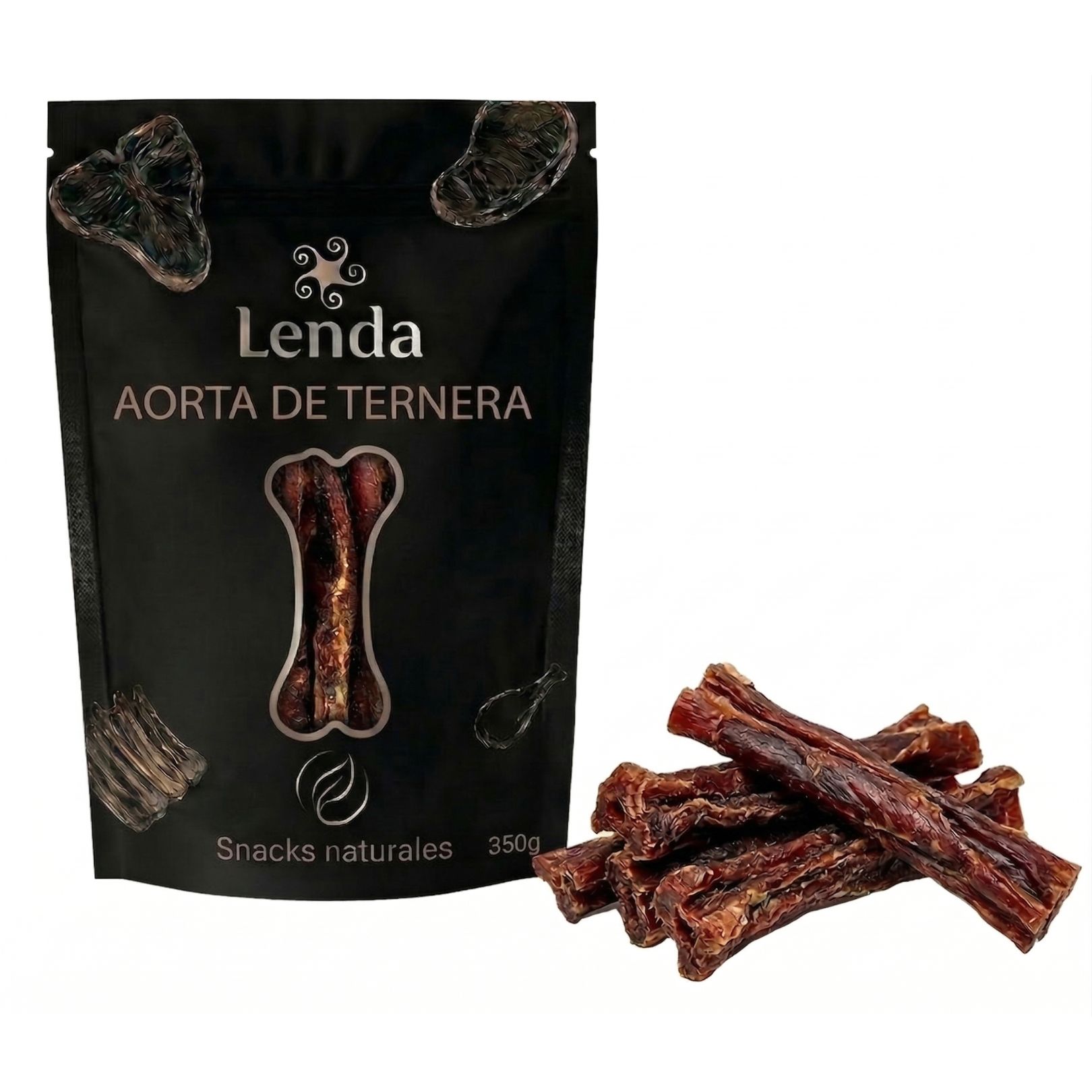 Lenda Aorta de Ternera 250 g - Snacks Naturales para Perros Ricos en Colageno - Chuches Masticables Naturales para Perro