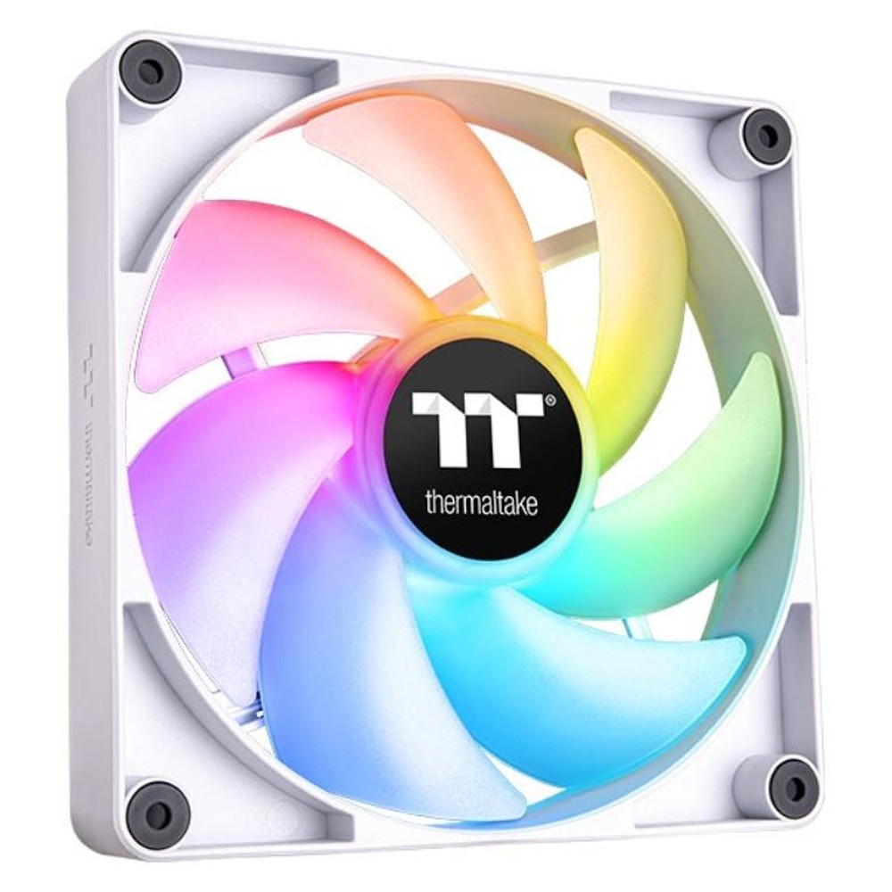 Thermaltake - Ventiladores CT140 ARGB Sync PC de 140 mm, pack de 2, blancos, 1500 rpm, 77,37 CFM y 30,5 dB-A con sincronización Aura Sync, RGB Fusion y Mystic Light