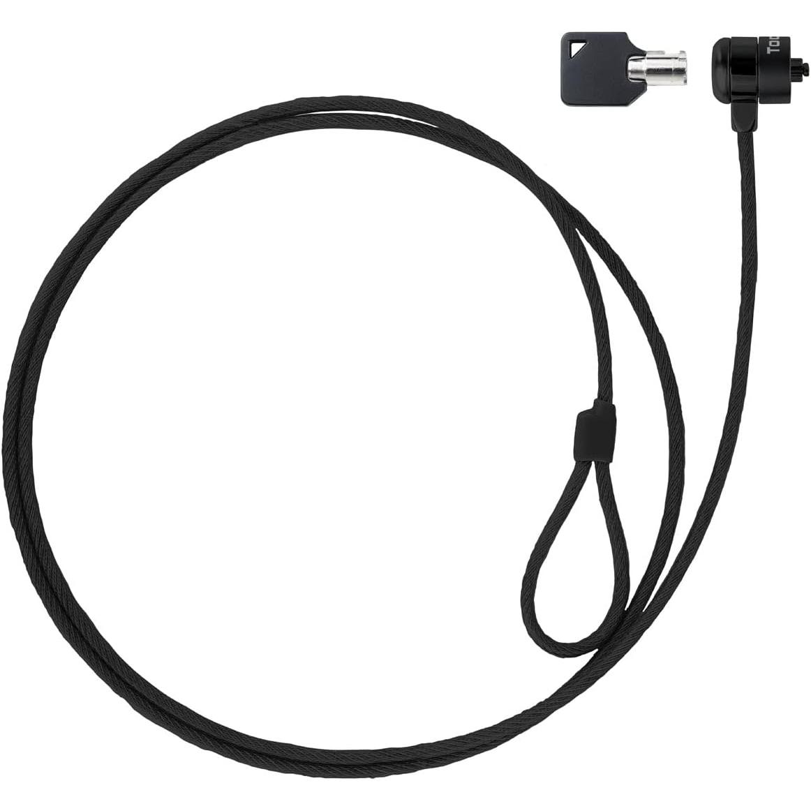 Cable lock de seguridad con llave para portatiles 1.5m gris tooq
