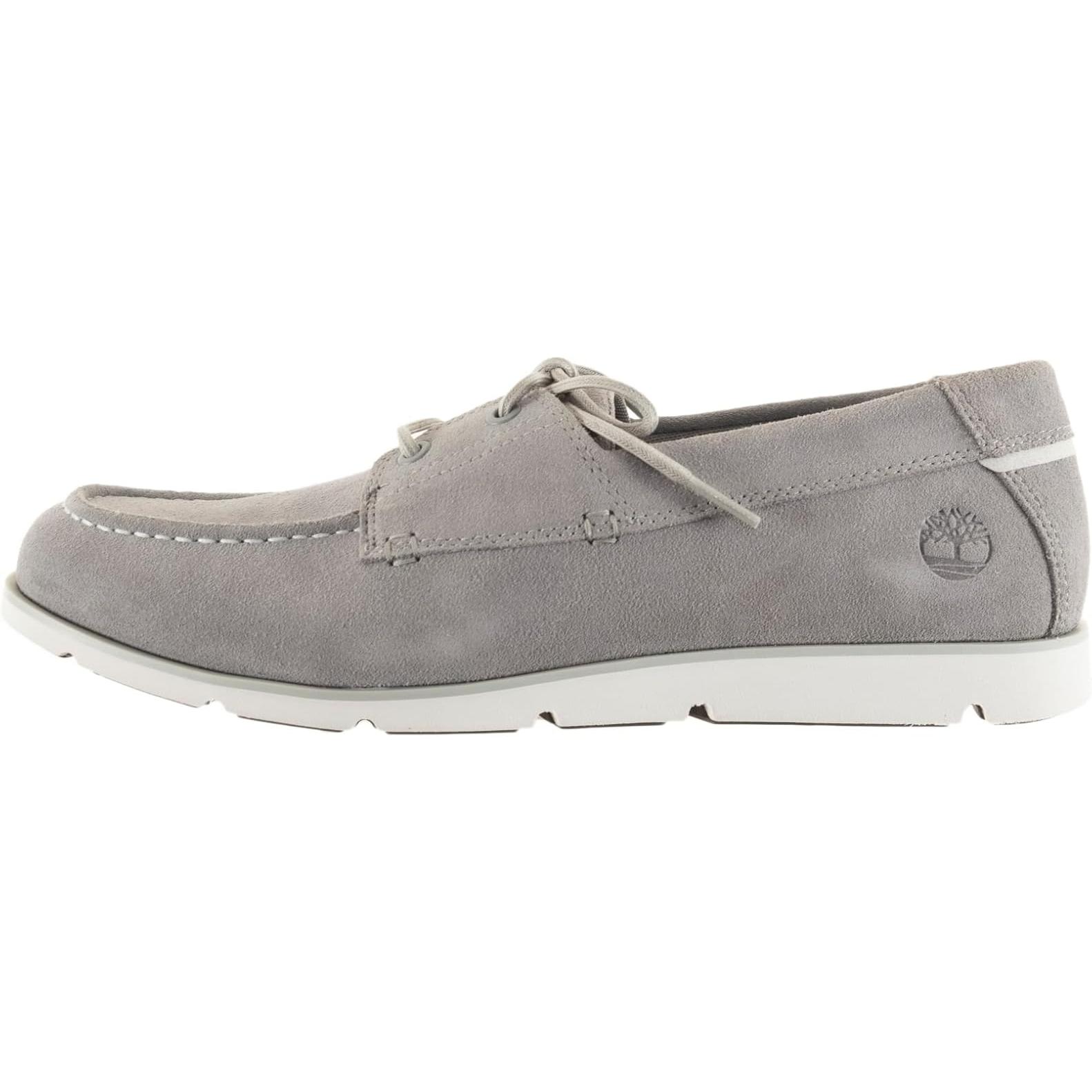 Zapatos náuticos Timberland Grafton Bay de ante gris claro para hombre