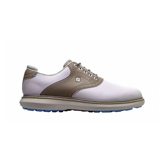 FOOTJOY - Zapatos de golf Footjoy FJ TRADITIONS SPIKELESS 57932K- Medium/Moyenne - Blanco/Beige - Colección 2024