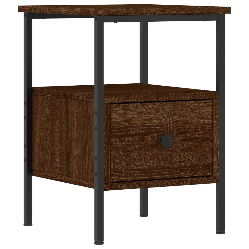 vidaXL Mesita de noche madera de ingeniería marrón roble 34x36x50 cm