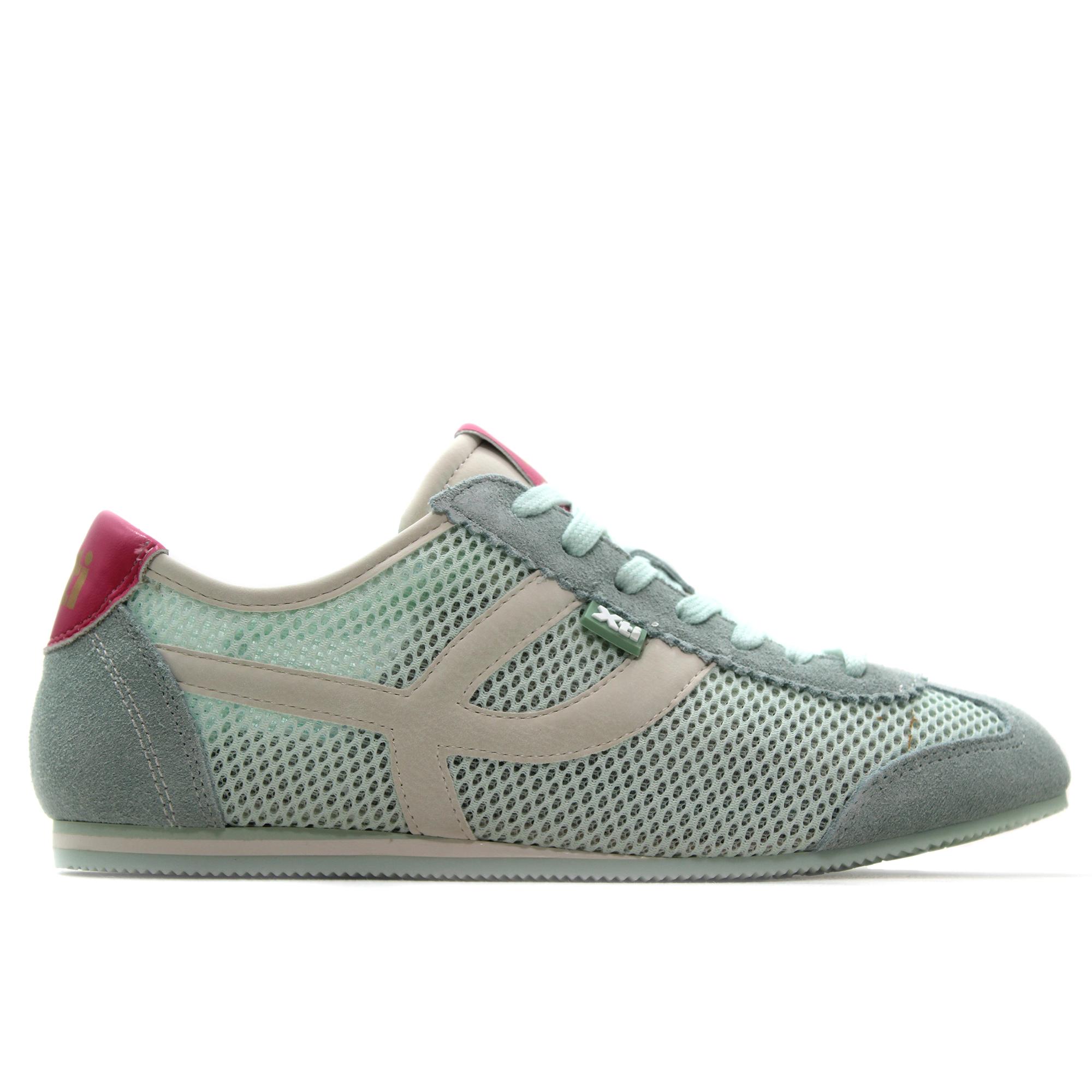 Xti 145229 Zapatilla deportiva casual,sneakers de cordones,suela de goma,piel,ante,informal para señora