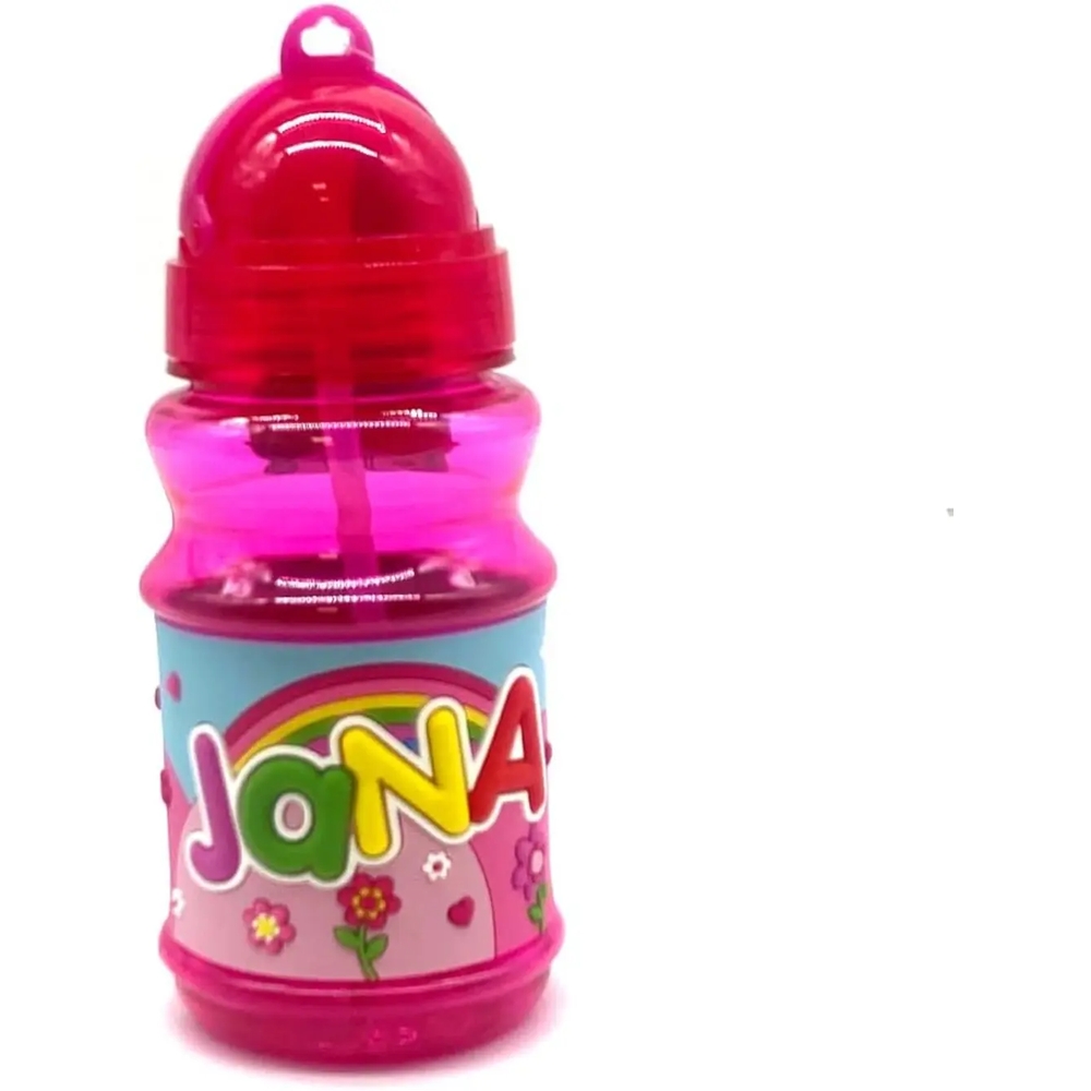 PLUS HOME Botella Agua con Nombre para Niños 350 Ml a Prueba de Fugas Sin BPA